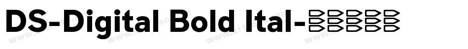 DS-Digital Bold Ital字体转换